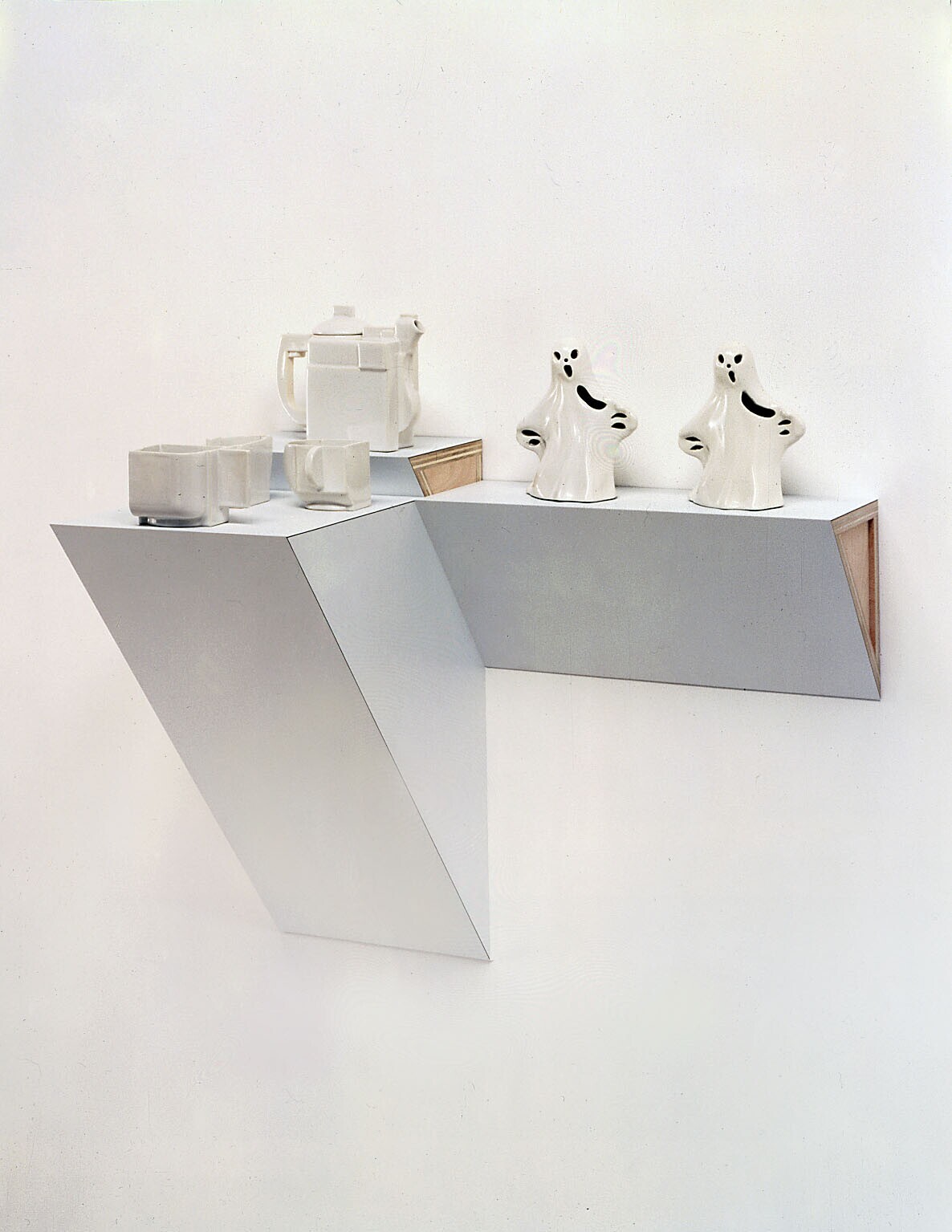 Untitled (Malevich tea set, Hallmark ghosts)